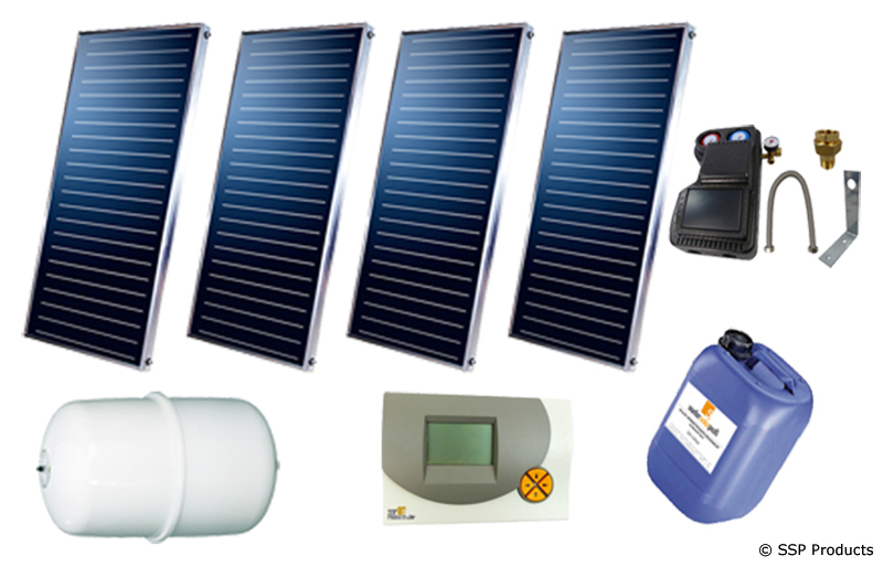 SSP Prosun Solarpaket 4 4 Kollektoren
